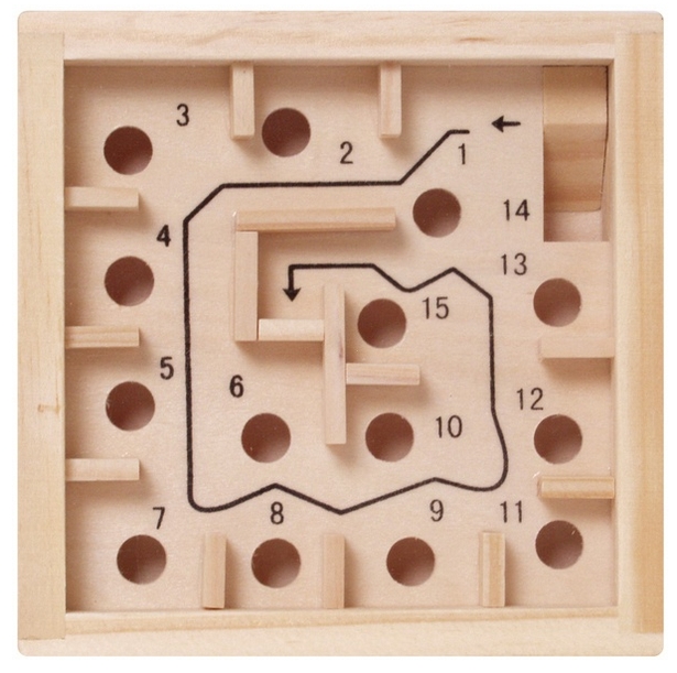Geschicklichkeitesspiel Labyrinth aus Holz